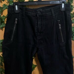 Black low rise jeans